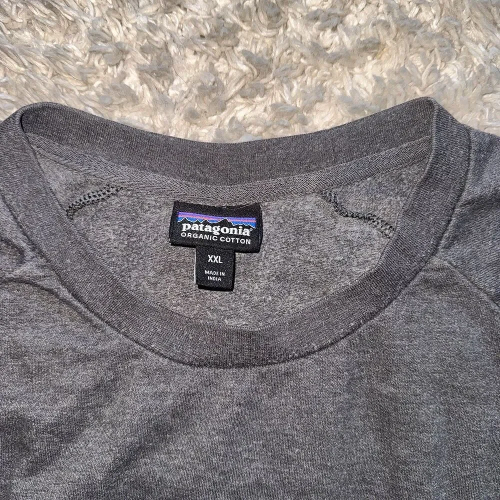 Patagonia Men’s XXL P-6 Logo Lightweight Crew Sweatshirt Forge Grey FGE - Picture 4 of 9